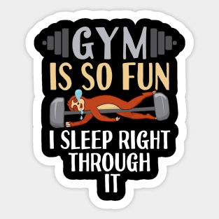 Gym Is So Fun Sloth Sticker